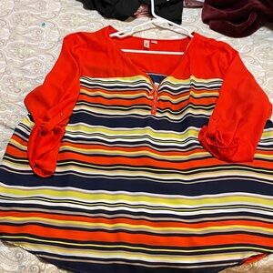 Tacera Bold Red Blouse